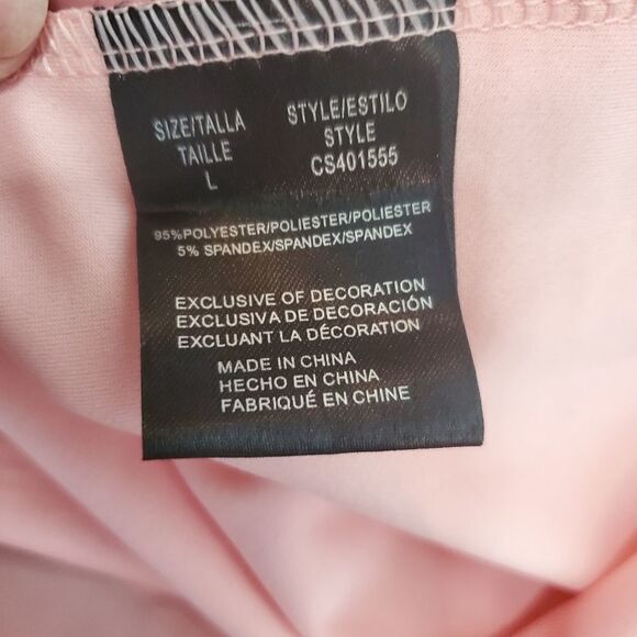 Christian Siriano Pink Cold Shoulder Ruffle Dress Size Large - Picture 3 of 9